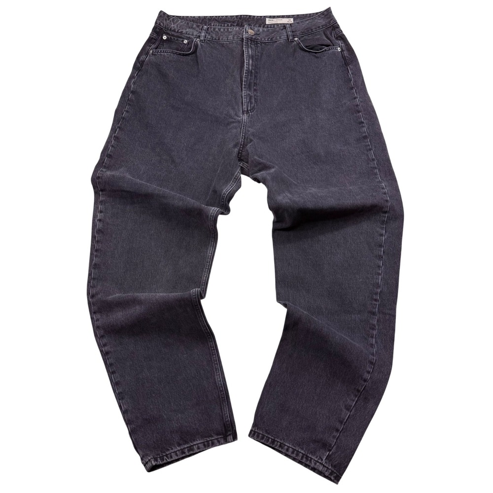 ASOS Denim Mens 38x36 Straight Leg Jeans Washed Black 100% Cotton F100078